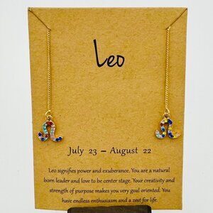 Rainbow Leo Earrings - NWT